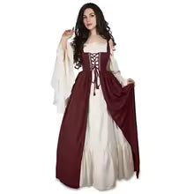 Gothic Victorian Dress Medieval Halloween Costume for Women
