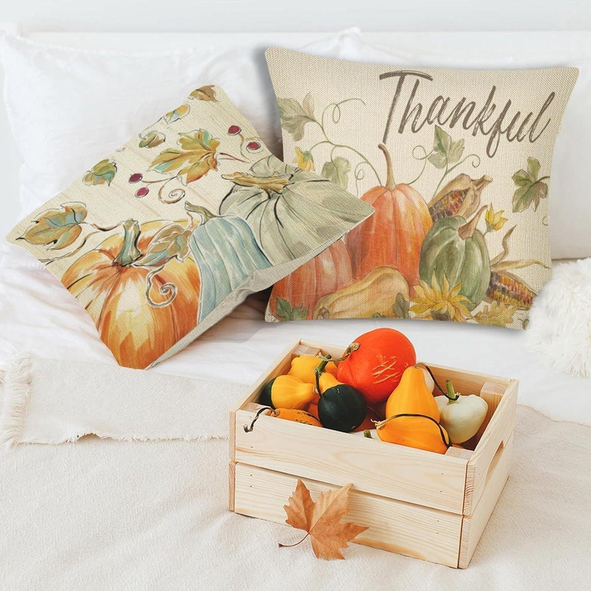 4PCS Thanksgiving Pillow Covers | Festive Holiday Cushion Set