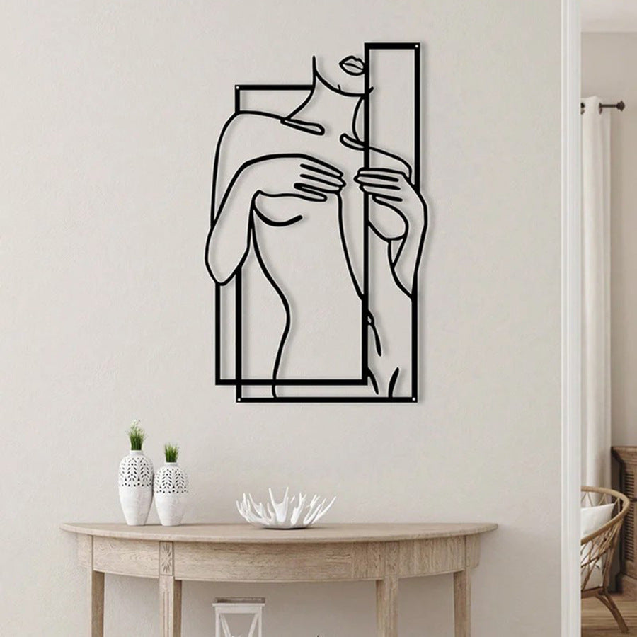 Aesthetic Female Body Line Silhouette Wall Art