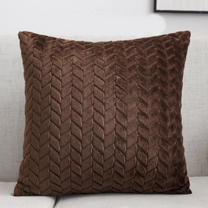 Modern Solid Flannel Sofa Cushion Case