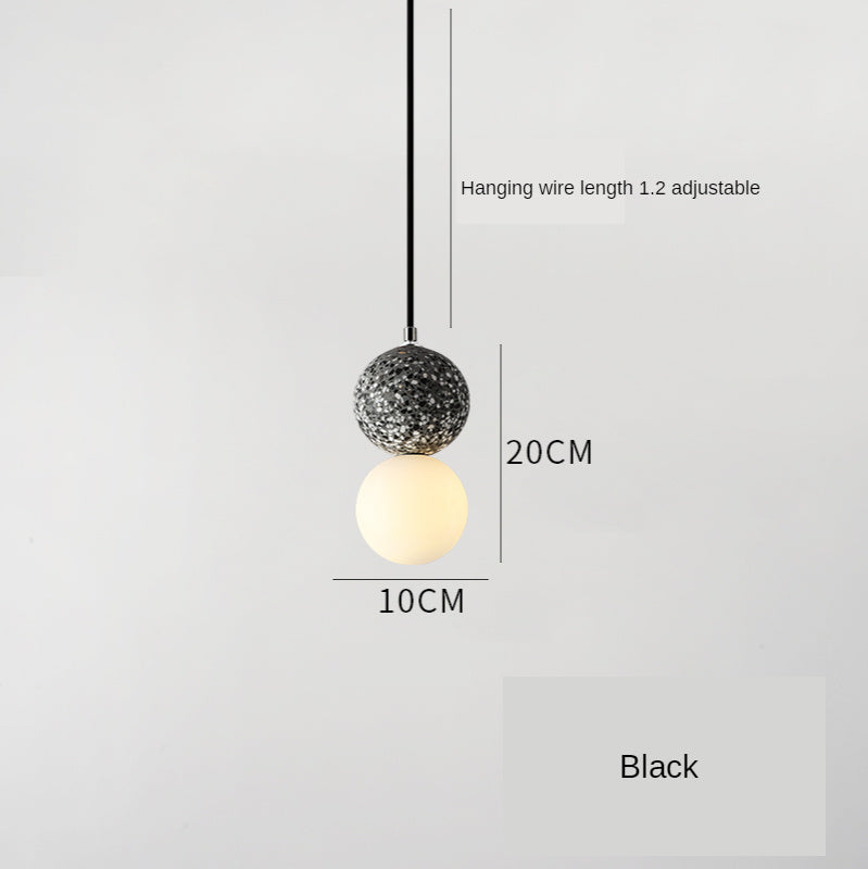 Minimalist Terrazzo Finish Hanging Lamp Fixture