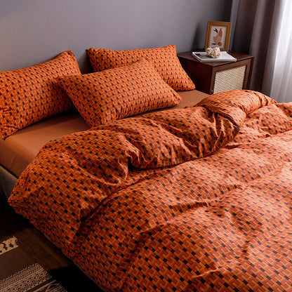 Pure Cotton Fitted Sheet and Quilt Cover Set