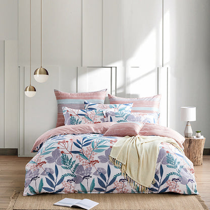Soft Printed Sateen Weave Bed Sheet Set