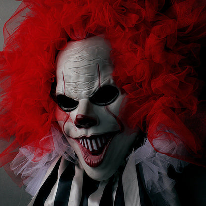 Halloween Clown Wreath | Horror Door Hanging Decoration for Home & Party