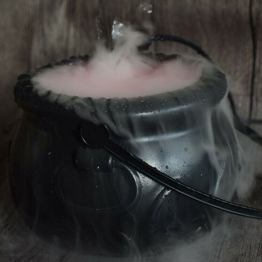 Halloween Witch Cauldron Smoke Machine | LED Color-Changing Humidifier Decor