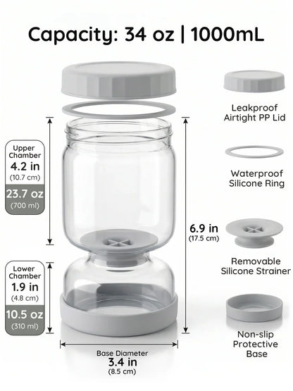 Pickle and Olive Hourglass Jar