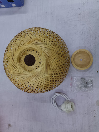 Rustic Rattan Basket Lamp Shade Chandelier