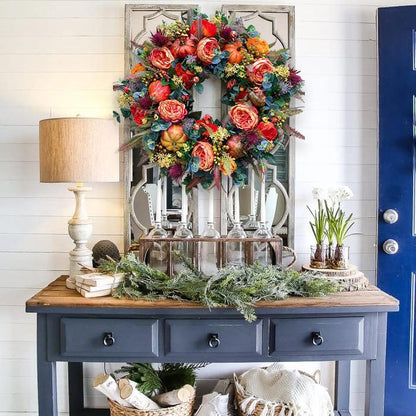 Autumn Pumpkin Wreath | Peony Halloween Home Decoration