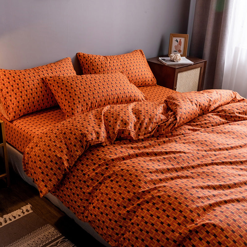 Pure Cotton Fitted Sheet and Quilt Cover Set