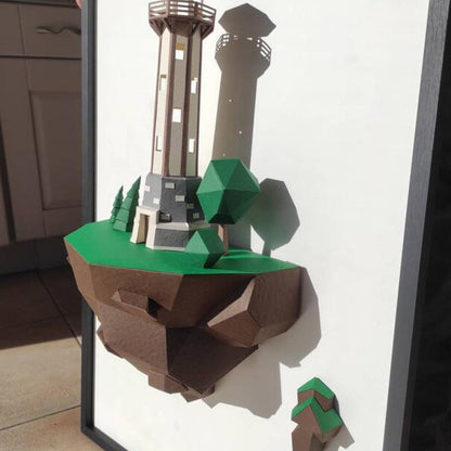 Large 3D Lighthouse Sculpture Model for Home Wall