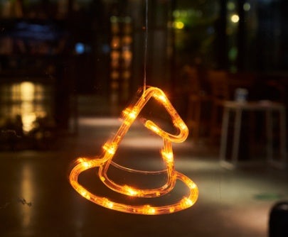 Halloween Window Hanging Lights | LED Spider, Pumpkin & Ghost Decorations