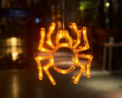 Halloween Window Hanging Lights | LED Spider, Pumpkin & Ghost Decorations
