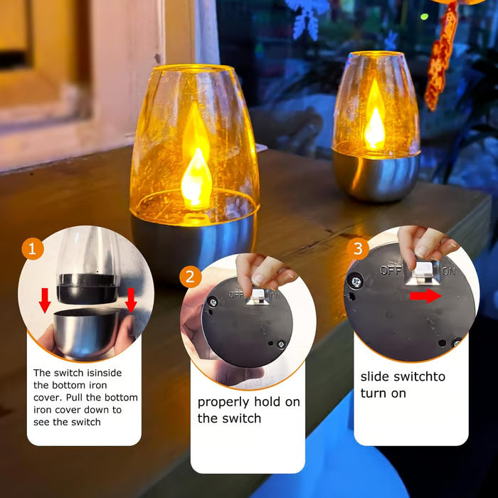 Solar Power Tea Lights: Flameless Flicker LED Candles with Dusk to Dawn Sensor