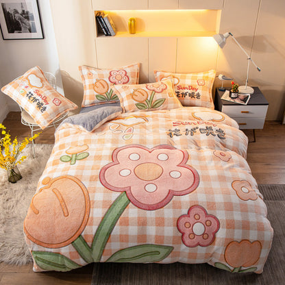Winter Keep-Warm Milk Velvet Bedding Collection