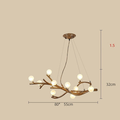 Zen Japanese Wabi-Sabi Tree Branch Chandelier