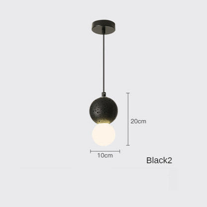 Minimalist Terrazzo Finish Hanging Lamp Fixture