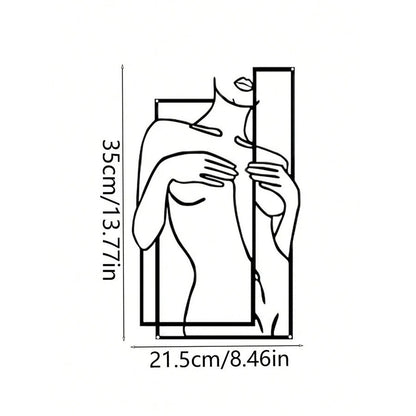 Aesthetic Female Body Line Silhouette Wall Art