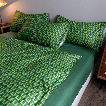 Pure Cotton Fitted Sheet and Quilt Cover Set