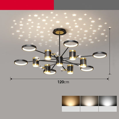 Modern Light Luxury Star Ceiling Lamp Combination