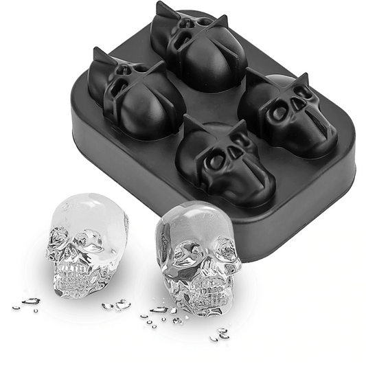 3D Silicone Skull Ice Cube Mold & Maker | Large Novelty Drink Tray